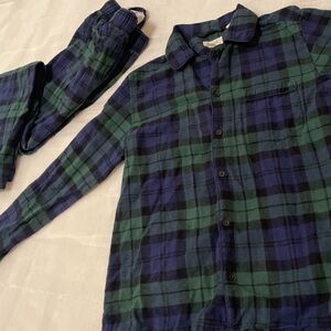 J Crew Unisex Flannel Pajamas Set. Size-Small
